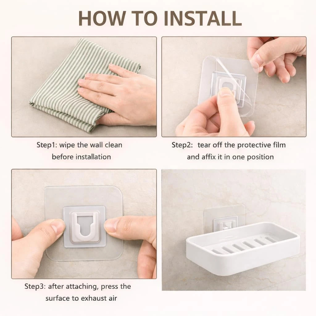 Self Adhesive Soap Dish (Pack of 2)