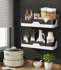 Self Adhesive Bathroom Shelf, Damage-Free, No-Drill Installation, Without Drilling Wall Mounted Storage Rack for Shower, Kitchen & Wash Basin  (PACK OF 2)