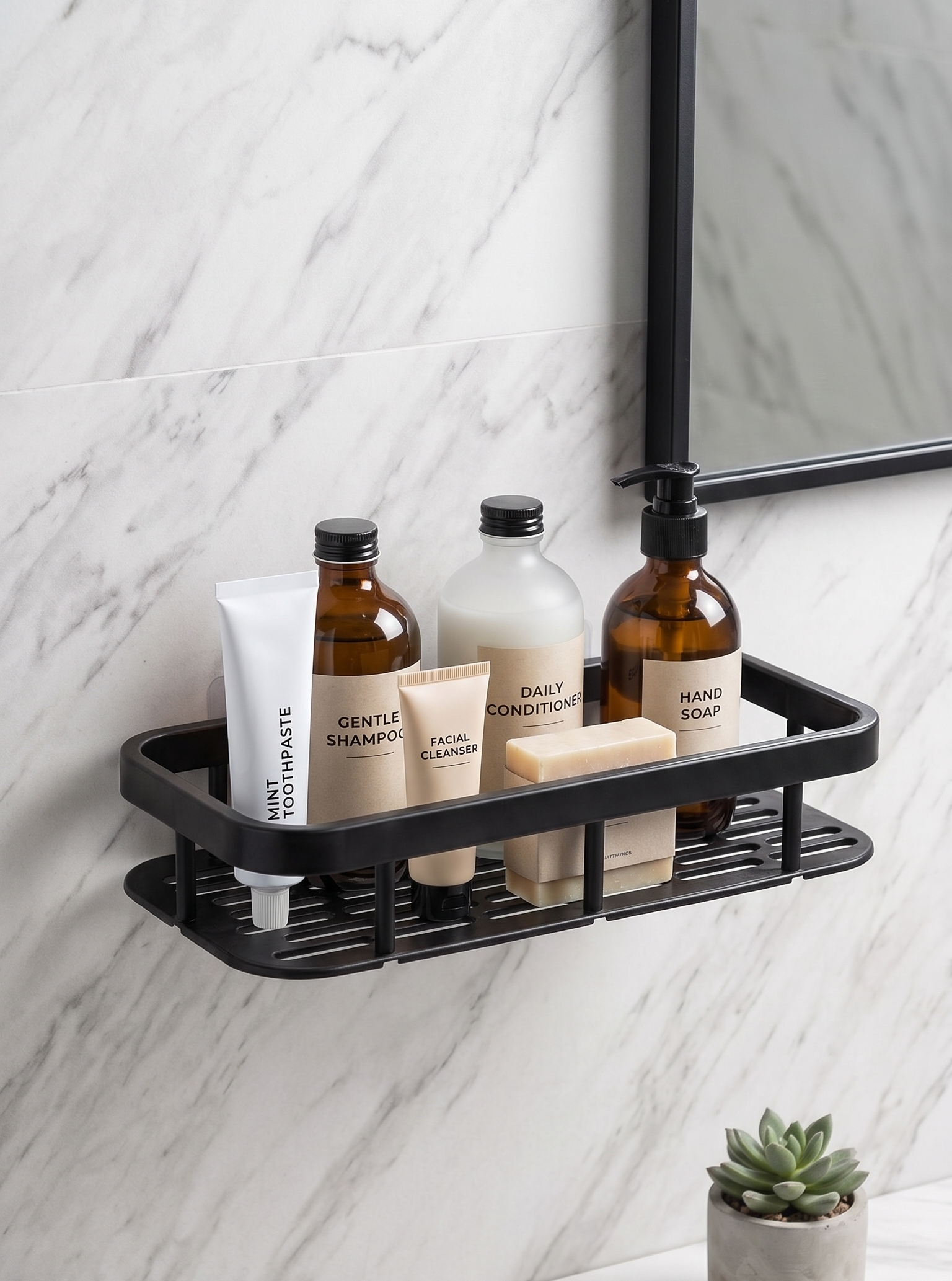 Self adhesive Multipurpose organizer 1 pcs, Self for Bathroom & Kitchen, No Drill Installation